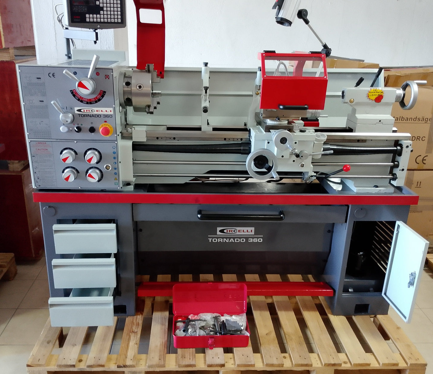 Tornio Parallelo Universale Professionale Con Sistema DRO