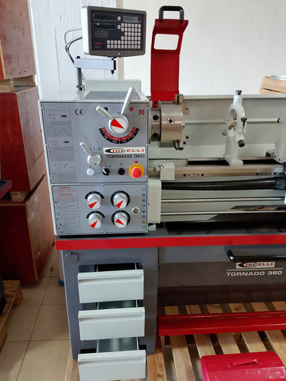 Tornio Parallelo Universale Professionale Con Sistema DRO